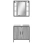 vidaXL Set de muebles de baño 2 pzas madera contrachapada gris sonoma