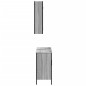 vidaXL Set de muebles de baño 2 pzas madera contrachapada gris sonoma