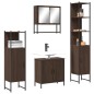 vidaXL Set de muebles baño 4 pzas madera contrachapada roble marrón