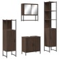 vidaXL Set de muebles baño 4 pzas madera contrachapada roble marrón