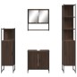 vidaXL Set de muebles baño 4 pzas madera contrachapada roble marrón