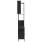 vidaXL Set de muebles de baño 3 piezas madera contrachapada negro