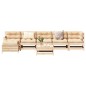 vidaXL Juego de muebles de jardín 7 piezas madera maciza de pino
