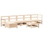 vidaXL Juego de muebles de jardín 7 piezas madera maciza de pino