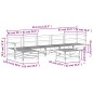 vidaXL Juego de muebles de jardín 7 piezas madera maciza de pino