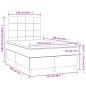 vidaXL Cama box spring con colchón y LED tela marrón oscuro 120x190 cm vidaXL Cama box spring con colchón y LED tela marrón oscuro 120x190 cm