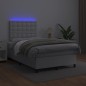 vidaXL Cama box spring colchón y LED cuero sintético blanco 120x190 cm vidaXL Cama box spring colchón y LED cuero sintético blanco 120x190 cm