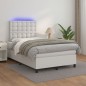 vidaXL Cama box spring colchón y LED cuero sintético blanco 120x190 cm vidaXL Cama box spring colchón y LED cuero sintético blanco 120x190 cm