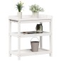 vidaXL Mesa plantación con estantes madera pino blanco 82,5x45x86,5 cm vidaXL Mesa plantación con estantes madera pino blanco 82,5x45x86,5 cm