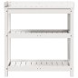 vidaXL Mesa plantación con estantes madera pino blanco 82,5x45x86,5 cm vidaXL Mesa plantación con estantes madera pino blanco 82,5x45x86,5 cm
