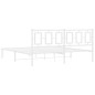 vidaXL Estructura de cama de metal con cabecero blanco 180x200 cm