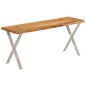 vidaXL Banco con borde natural madera de acacia maciza 105 cm vidaXL Banco con borde natural madera de acacia maciza 105 cm
