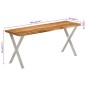 vidaXL Banco con borde natural madera de acacia maciza 105 cm vidaXL Banco con borde natural madera de acacia maciza 105 cm