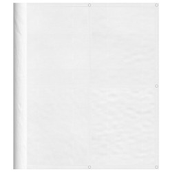 vidaXL Pantalla de balcón 100% poliéster Oxford blanco 120x700 cm