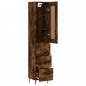 vidaXL Aparador de madera contrachapada roble ahumado 34,5x34x180 cm vidaXL Aparador de madera contrachapada roble ahumado 34,5x34x180 cm