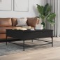 vidaXL Mesa de centro madera de ingeniería y metal negro 95x95x45 cm vidaXL Mesa de centro madera de ingeniería y metal negro 95x95x45 cm