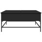 vidaXL Mesa de centro madera de ingeniería y metal negro 95x95x45 cm vidaXL Mesa de centro madera de ingeniería y metal negro 95x95x45 cm