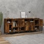 vidaXL Aparadores 3 uds madera contrachapada roble ahumado 60x35x70 cm vidaXL Aparadores 3 uds madera contrachapada roble ahumado 60x35x70 cm