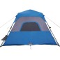 vidaXL Tienda de campaña 6 personas tela opaca impermeable azul vidaXL Tienda de campaña 6 personas tela opaca impermeable azul