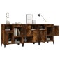 vidaXL Aparadores 3 uds madera contrachapada roble ahumado 60x35x70 cm vidaXL Aparadores 3 uds madera contrachapada roble ahumado 60x35x70 cm