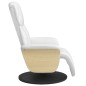 vidaXL Sillón reclinable con reposapiés cuero sintético blanco vidaXL Sillón reclinable con reposapiés cuero sintético blanco