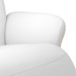 vidaXL Sillón reclinable con reposapiés cuero sintético blanco vidaXL Sillón reclinable con reposapiés cuero sintético blanco