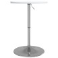 vidaXL Mesa alta de bar madera ingeniería y acero blanca 50x50x90 cm vidaXL Mesa alta de bar madera ingeniería y acero blanca 50x50x90 cm