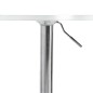 vidaXL Mesa alta de bar madera ingeniería y acero blanca 50x50x90 cm vidaXL Mesa alta de bar madera ingeniería y acero blanca 50x50x90 cm