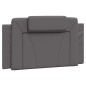 vidaXL Estructura de cama con cabecero cuero sintético gris 100x200 cm vidaXL Estructura de cama con cabecero cuero sintético gris 100x200 cm