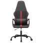 vidaXL Silla gaming cuero sintético negro y rojo vino tinto