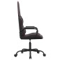 vidaXL Silla gaming cuero sintético negro y rojo vino tinto