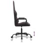 vidaXL Silla gaming cuero sintético negro y rojo vino tinto