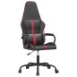 vidaXL Silla gaming cuero sintético negro y rojo vino tinto