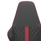 vidaXL Silla gaming cuero sintético negro y rojo vino tinto