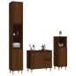 vidaXL Set de muebles de baño 3 pzas madera contrachapada roble marrón vidaXL Set de muebles de baño 3 pzas madera contrachapada roble marrón