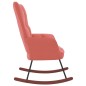 vidaXL Silla mecedora de terciopelo rosa vidaXL Silla mecedora de terciopelo rosa
