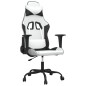 vidaXL Silla gaming cuero sintético blanco y negro vidaXL Silla gaming cuero sintético blanco y negro