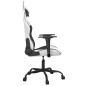 vidaXL Silla gaming cuero sintético blanco y negro vidaXL Silla gaming cuero sintético blanco y negro
