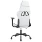 vidaXL Silla gaming cuero sintético blanco y negro vidaXL Silla gaming cuero sintético blanco y negro