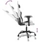 vidaXL Silla gaming cuero sintético blanco y negro vidaXL Silla gaming cuero sintético blanco y negro