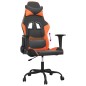 vidaXL Silla gaming cuero sintético negro y naranja vidaXL Silla gaming cuero sintético negro y naranja