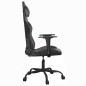 vidaXL Silla gaming cuero sintético negro y gris vidaXL Silla gaming cuero sintético negro y gris