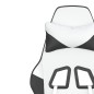 vidaXL Silla gaming cuero sintético blanco y negro vidaXL Silla gaming cuero sintético blanco y negro