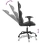 vidaXL Silla gaming cuero sintético negro y gris vidaXL Silla gaming cuero sintético negro y gris