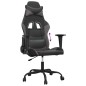 vidaXL Silla gaming cuero sintético negro y gris vidaXL Silla gaming cuero sintético negro y gris