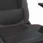vidaXL Silla gaming cuero sintético negro y gris vidaXL Silla gaming cuero sintético negro y gris
