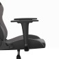 vidaXL Silla gaming cuero sintético negro y gris vidaXL Silla gaming cuero sintético negro y gris