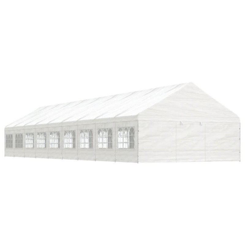 vidaXL Cenador con techo polietileno blanco 20,07x5,88x3,75 m vidaXL Cenador con techo polietileno blanco 20,07x5,88x3,75 m