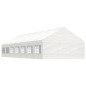 vidaXL Cenador con techo polietileno blanco 15,61x5,88x3,75 m