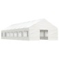 vidaXL Cenador con techo polietileno blanco 15,61x5,88x3,75 m